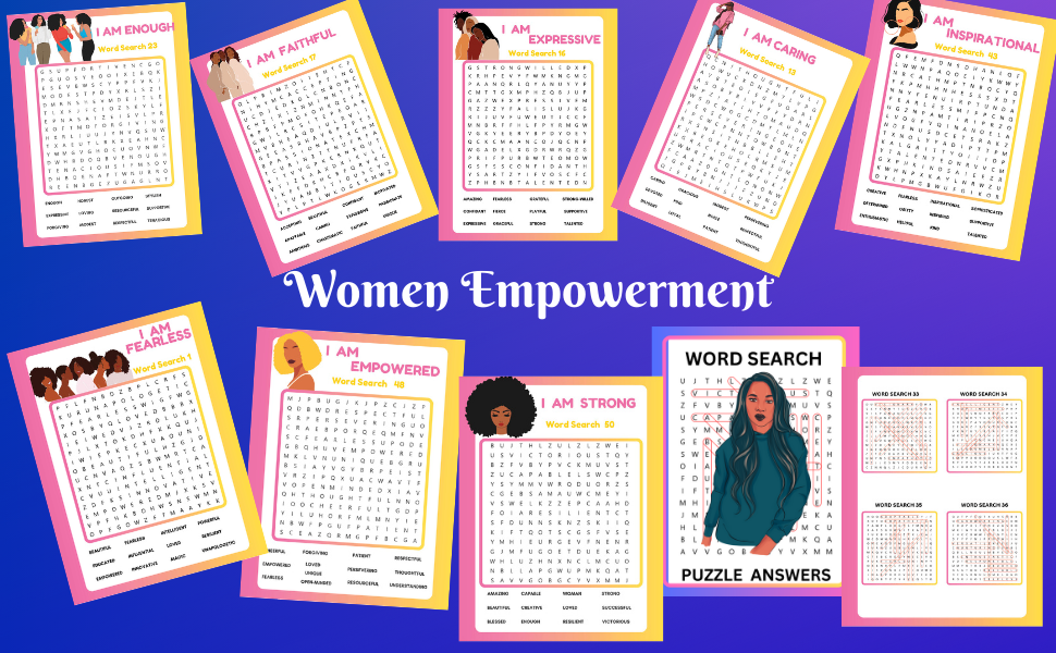 I Am Word Search Puzzles: Women Empowerment